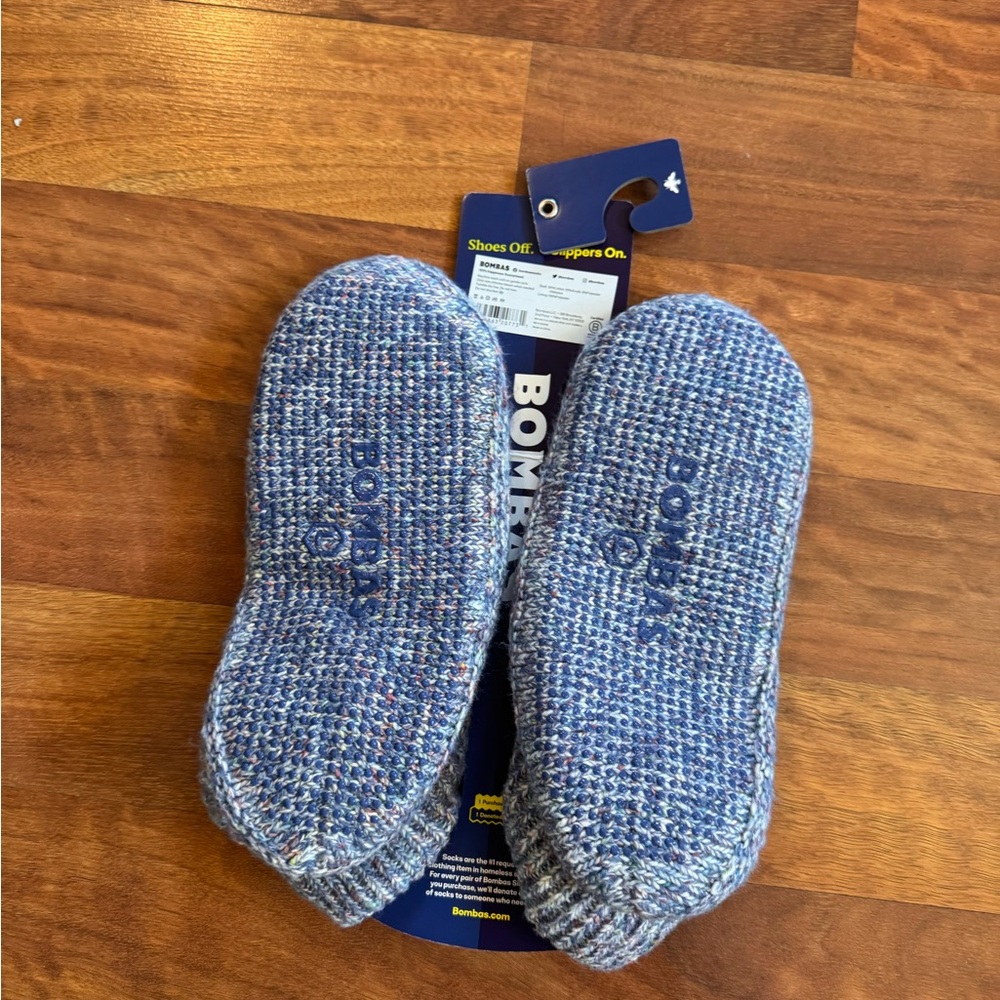 Bombas Blue Men's Gripper Slipper Socks